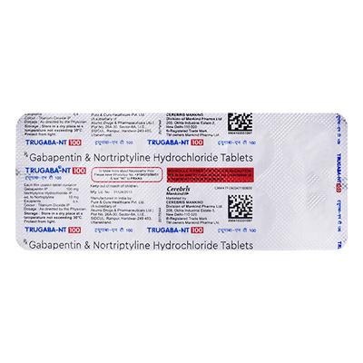 TRUGABA NT 100 Tablet 10's - Neuropathic Pain-Dru