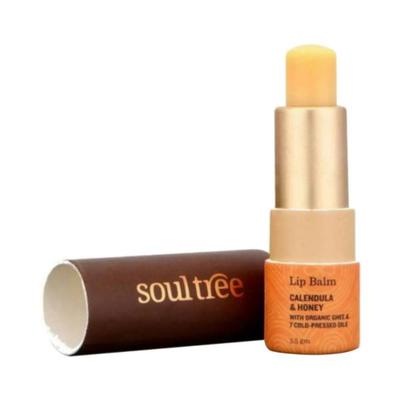 SoulTree Calendula & Honey with Organic Ghee & Cold Pressed Oils Lip Balm 3.5 gm - Lip Balms