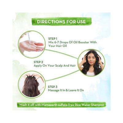 Mamaearth Rice Hair Oil Booster with Rice Bran Oil & Keratin for Damage Repair 30 ml - Hair Oils