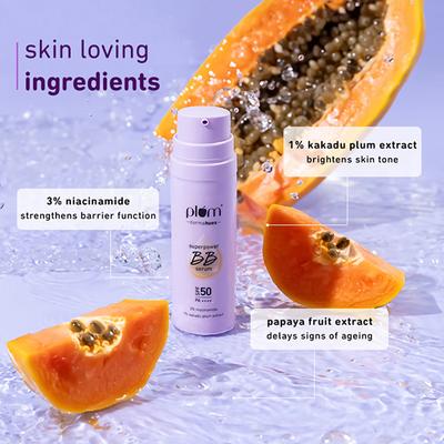 Plum Superpower Bb Serum with Spf 50 Pa ++++ - 02 Sand 30 ml - Bb & Cc Creams