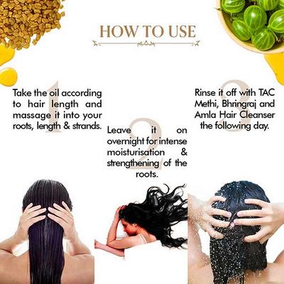 TAC The Ayurveda Co. Miraculous Methi, Bhringaraj and Amla Hair Oil 150 ml - Personal Care (Ayush)