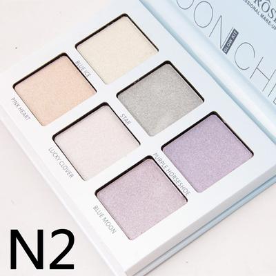 Miss Rose 6 Color Metallic Glow Highlighter Palette 7003 - 044 02 24 gm - Face Palettes