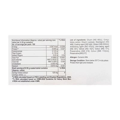 GINKOCER 120 GLUTEN FREE Tablet 10's - Supplements-Sup