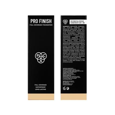 PAC Pro Finish Full Coverage Foundation Matte Finish Sweatproof Waterproof - PF Light 160 (60 ml) - Foundation
