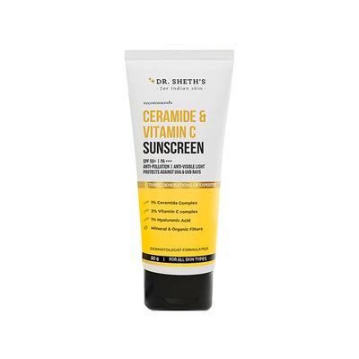 Dr. Sheth'S Ceramide & Vitamin C SPF 50+ PA+++ Sunscreen 80gm - Face Sunscreen