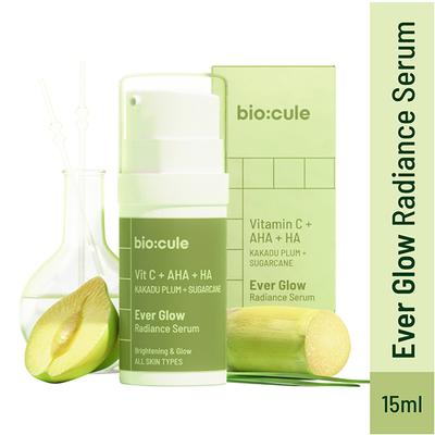 Biocule Ever Glow Radiance Serum For Bright & Glowing Skin, With Vitamin C & Aha 15 ml - Face Serum