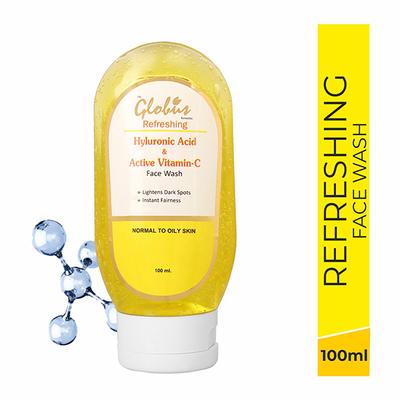 Globus Remedies Hyluronic Acid Active Vitamin C Face Wash 100 ml - Face Wash & Cleansers