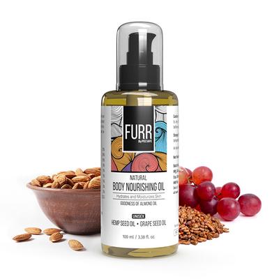 FURR By Pee Safe Natural Body Nourishing Oil Goodness of Almond, Argan, Jojoba, and Castor Oil For Men and Women 100 ml - Lotions & Creams