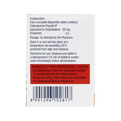 Cepodem DT 50mg Tablet 10'S - Bacterial Infections-Cep