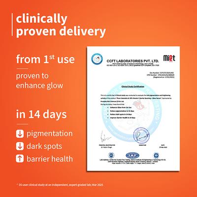 Plum Calendula & 10% Vitamin C Barrier Boosting + Glow Serum Boosts Glow Builds Skin Barrier 30 ml - Essences