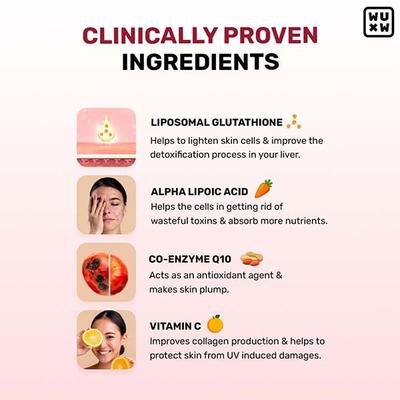 Whats Up Wellness Glutathione - Glow Gummies, Radiant and Youthful Skin, No Added Sugar - 30 Day, 30 Gummies 1's - Hair & Skin