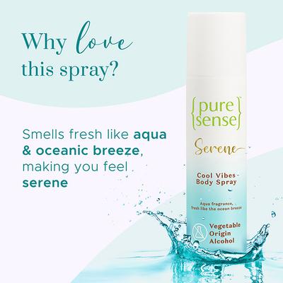Puresense Body Spray Serene Cool Vibes and Hope Japanese Cherry Blossom Combo 300 ml - Women Deodorants/Roll-Ons