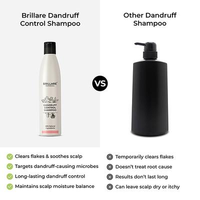 Brillare Dandruff Control Shampoo For Itchy, Flaky Scalp 300 Ml - Shampoos