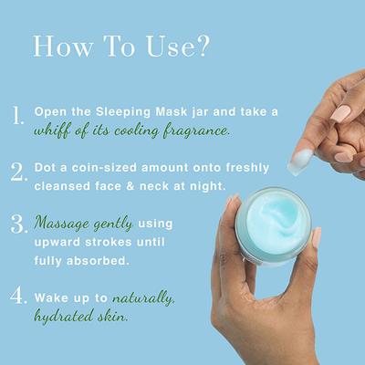 PureSense Hydrating Sleeping Mask with Hyaluronic Acid, Cucumber & Aloe Vera Face Moisturizer & Night Cream for Women 50 gm - Face Mask