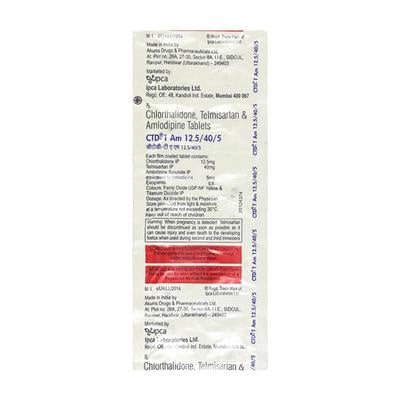 CTD T AM 12.5/40/5mg Tablet 10's - Hypertension-Ana