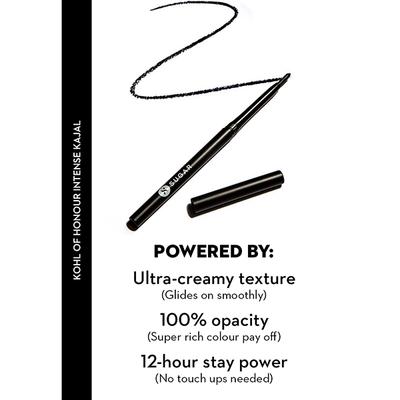 SUGAR Cosmetics Kohl Of Honour Intense Kajal 01 Black Out (Black)+Kohl Of Honour Intense Kajal - 02 Brown Bag (Chocolate Brown) 50 gm - Kajal & Kohls