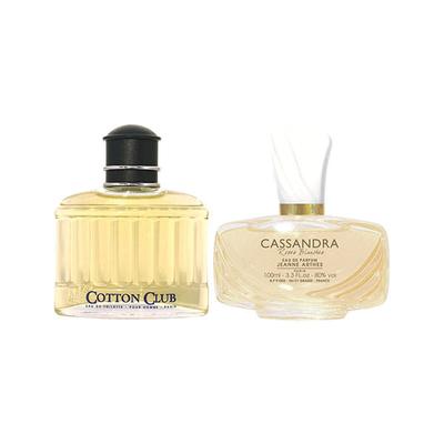 Jeanne Arthes Cassandra Roses Blanches Eau de Parfum for Women and Cotton Club Pour Homme Eau de Toilette for Men Combo Set - Pack of 2 200 ml - Women Perfumes (Edt/Edp)