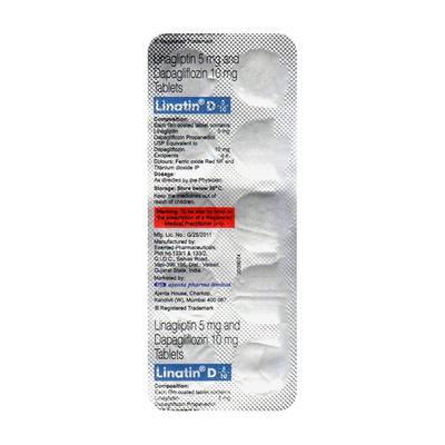 LINATIN D 5/10 Tablet 10's - Diabetes-Ant