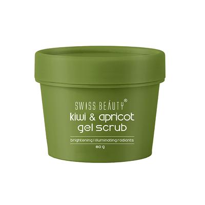 Swiss Beauty Skin Brightening Gel Scrub for Face with Kiwi & Apricot Extract 80 gm - Face Scrubs
