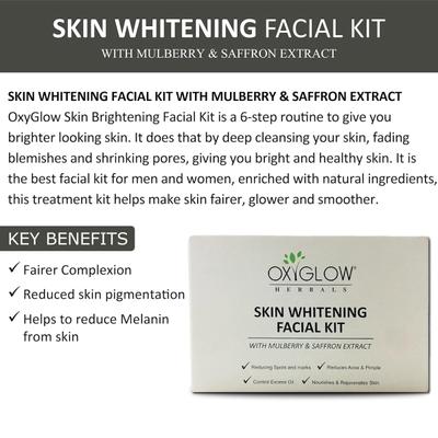 OxyGlow Herbals Skin Whitening Facial Kit With Aloevera Extract & Almond Oil 60 gm - Facial Kits