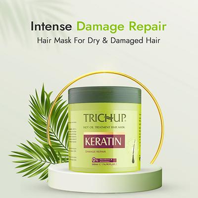 Trichup Keratin Hot Oil Treatment Hair Mask Damage Repair 500ml - Hair Masks & Packs