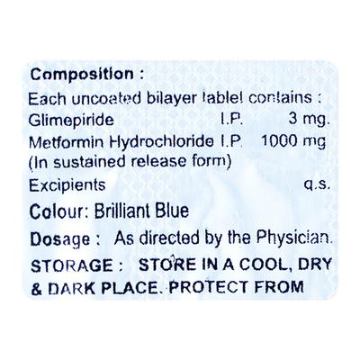 CUPRIDE 3 SR Tablet 10's - Diabetes-Ant
