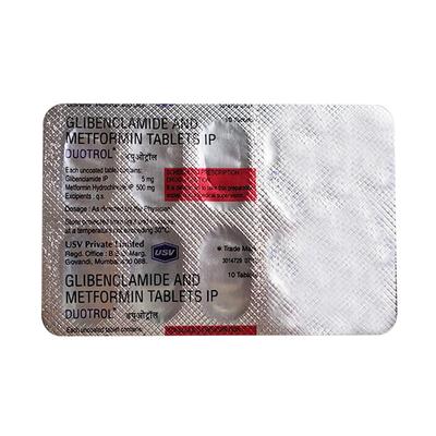 Duotrol Tablet 10'S - Diabetes-Ant