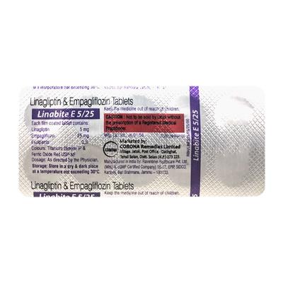 LINABITE E 5/25 Tablet 10's - Diabetes-Ant