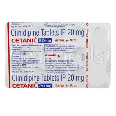 Cetanil 20mg Tablet 15'S - Hypertension-Cal