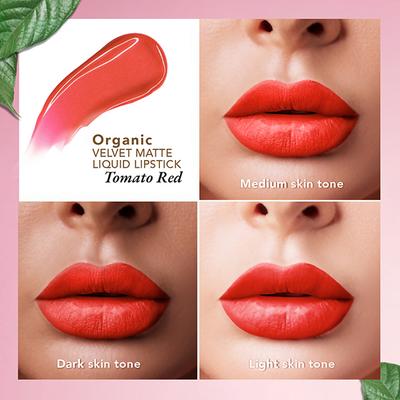 Organic Harvest Velvet Matte Liquid Lipstick - Tomato Red 2.6 ml - Liquid Lipsticks