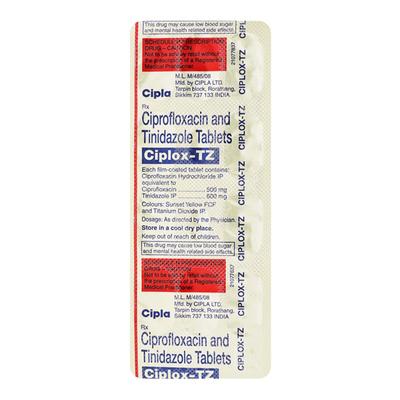 CIPLOX TZ Tablet 10's (se) - Bacterial Infections-Qui