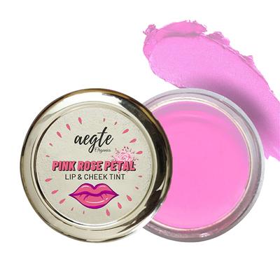 Aegte Rose Petal Lip & Cheek Tint Balm (Baby Pink) 15 gm - Lip Stains & Tints