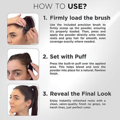 Thick Fiber Root Touch Up Powder - Dark Brown 4 gm - Clays & Mousses