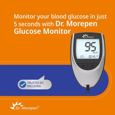 Dr. Morepen GlucoOne Blood Glucose Monitor (BG 03) + Blood Glucose Test Strips 25's - Blood Glucose Monitors/Strips
