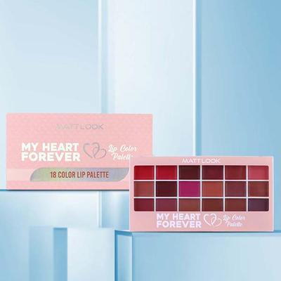 Matt Look My Heart forever Lip Color Palette, Long Lasting - My Heart forever 18 gm - Lip Kits & Palettes