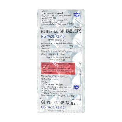 Glynase XL 10mg Tablet 10'S - Diabetes-Ant