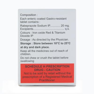Rabonik 20mg Tablet 15'S - Ulcer/Reflux/Flatulence-Aaa