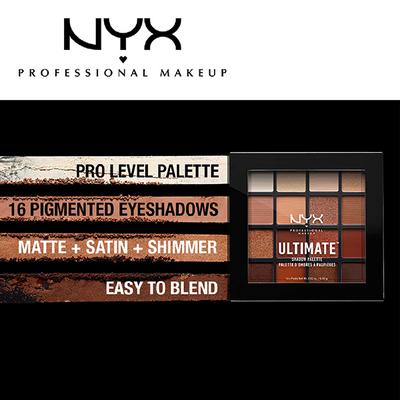 Nyx Professional Makeup Ultimate Shadow Palette - Smoky And Highlight 13.28 gm - Eyeshadow, Bases & Primers
