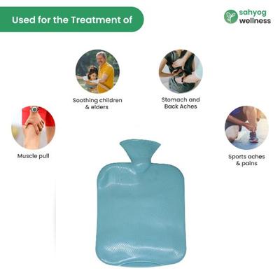 Sahyog Wellness Silicon Hot and Cold Water Bottle/Bag - Blue 1's - Hot Pack/Ice Bag