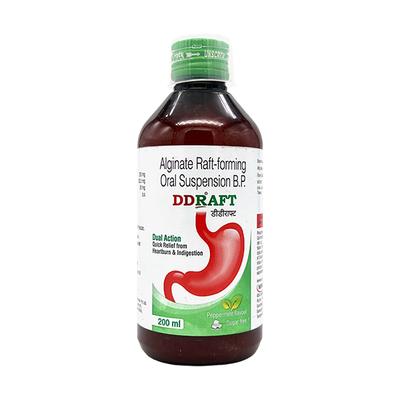 DDRAFT SUGAR FREE PEPPERMINT FLAVOUR Oral Suspension 200ml - Ulcer/Reflux/Flatulence-Aaa