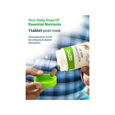 Oziva Plant Based Multivitamins for Men 35+, for Hormonal Health, Skin & Hair 50's - Multi-Vitamins