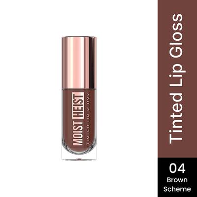 Swiss Beauty Moist Heist Tinted Lip Gloss Color+ Shine, Non-Sticky with Vitamin E -4 Brown Scheme 4.8 gm - Lip Glosses