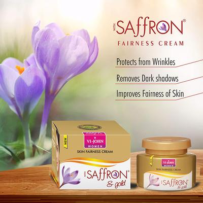 Vi-John Women Saffron Gold Skin Fairness Cream - Pack of 5 x 50 gm - Lotions & Creams