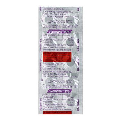 Syndopa 275mg Tablet 10'S - Parkinsonism-Apd