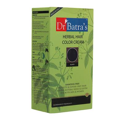 Dr. Batra's Herbal Hair Color Cream - Black 130 gm - Crème