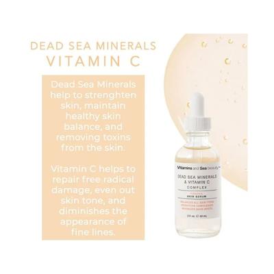 Vitamins & Sea Beauty, Anti-Aging Dead Sea Minerals & Vitamin C Complex - Toning Skin Serum 60 ml - Face Mists