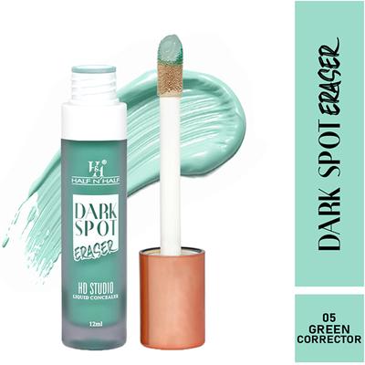 Half N Half Dark Sport Eraser Hd Liquid Concealer Creamy Texture High Coverage Light Weight Concealer for Face Makeup 06 12 ml - Concealer