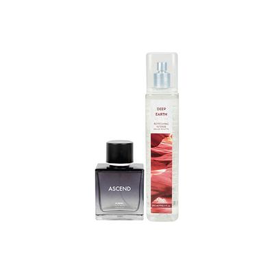 Ajmal Ascend EDP & Deep Earth EDT Pack of 2 350 ml - Perfumes (Edt/Edp)