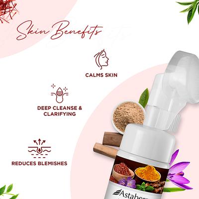 Astaberry Indulge Kumkumadi Ubtan Foaming Face Wash for Radiant Skin -Rejuvenating 150 ml - Face Wash & Cleansers