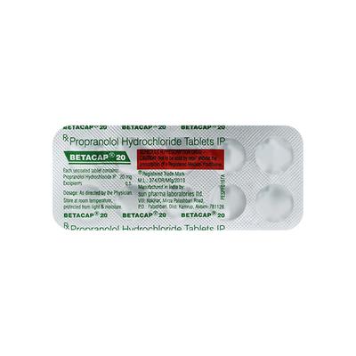 Betacap 20mg Tablet 10'S - Hypertension-Bet